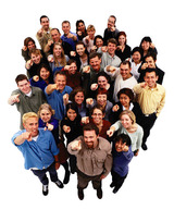 People standing together in a group